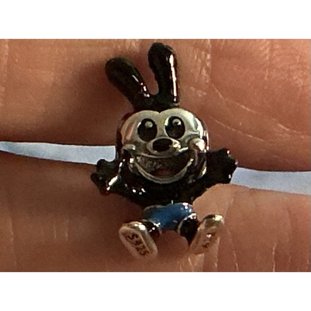 Pandora Disney Oswald Lucky Rabbit Charm S925 Sterling Silver Enamel